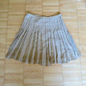 ODILLE silk cotton lace midi skirt retro bohemian S 4